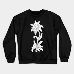 Edelweiss Flower Pen Drawing Crewneck Sweatshirt